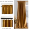 image:imageNICETOWN 96 inch Long Brown Velvet Curtains Extra Wide W62 x L96 Luxury Soft Thermal Insulated Room Darkening Heavy Duty Velvet Drapes for Sliding Glass Door 2 PanelsYellow Series  Mustard Yellow