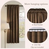 image:imageNICETOWN 96 inch Long Brown Velvet Curtains Extra Wide W62 x L96 Luxury Soft Thermal Insulated Room Darkening Heavy Duty Velvet Drapes for Sliding Glass Door 2 PanelsBrown Series  Brown