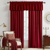 image:imageNICETOWN 96 inch Long Brown Velvet Curtains Extra Wide W62 x L96 Luxury Soft Thermal Insulated Room Darkening Heavy Duty Velvet Drapes for Sliding Glass Door 2 PanelsRed Series  Red