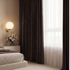 image:imageNICETOWN 96 inch Long Brown Velvet Curtains Extra Wide W62 x L96 Luxury Soft Thermal Insulated Room Darkening Heavy Duty Velvet Drapes for Sliding Glass Door 2 PanelsBrown Series  Brown