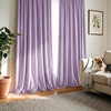 image:imageNICETOWN 96 inch Long Brown Velvet Curtains Extra Wide W62 x L96 Luxury Soft Thermal Insulated Room Darkening Heavy Duty Velvet Drapes for Sliding Glass Door 2 Panels3  Pom Pom  Lilac Purple