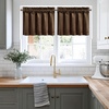 image:imageNICETOWN 96 inch Long Brown Velvet Curtains Extra Wide W62 x L96 Luxury Soft Thermal Insulated Room Darkening Heavy Duty Velvet Drapes for Sliding Glass Door 2 PanelsBrown Series  Brown