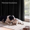 image:imageNICETOWN 96 inch Long Brown Velvet Curtains Extra Wide W62 x L96 Luxury Soft Thermal Insulated Room Darkening Heavy Duty Velvet Drapes for Sliding Glass Door 2 PanelsBlack Series  Black