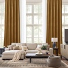 image:imageNICETOWN 96 inch Long Brown Velvet Curtains Extra Wide W62 x L96 Luxury Soft Thermal Insulated Room Darkening Heavy Duty Velvet Drapes for Sliding Glass Door 2 PanelsYellow Series  Gold Brown