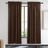 image:imageNICETOWN 96 inch Long Brown Velvet Curtains Extra Wide W62 x L96 Luxury Soft Thermal Insulated Room Darkening Heavy Duty Velvet Drapes for Sliding Glass Door 2 PanelsBrown Series  Brown