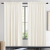 image:imageNICETOWN 96 inch Long Brown Velvet Curtains Extra Wide W62 x L96 Luxury Soft Thermal Insulated Room Darkening Heavy Duty Velvet Drapes for Sliding Glass Door 2 PanelsWhite Series  Ivory White