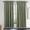 image:imageNICETOWN 96 inch Long Brown Velvet Curtains Extra Wide W62 x L96 Luxury Soft Thermal Insulated Room Darkening Heavy Duty Velvet Drapes for Sliding Glass Door 2 PanelsGreen Series  Sage Green