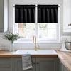 image:imageNICETOWN 96 inch Long Brown Velvet Curtains Extra Wide W62 x L96 Luxury Soft Thermal Insulated Room Darkening Heavy Duty Velvet Drapes for Sliding Glass Door 2 PanelsBlack Series  Black