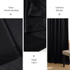 image:imageNICETOWN 96 inch Long Brown Velvet Curtains Extra Wide W62 x L96 Luxury Soft Thermal Insulated Room Darkening Heavy Duty Velvet Drapes for Sliding Glass Door 2 PanelsBlack Series  Black