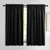 image:imageNICETOWN 96 inch Long Brown Velvet Curtains Extra Wide W62 x L96 Luxury Soft Thermal Insulated Room Darkening Heavy Duty Velvet Drapes for Sliding Glass Door 2 PanelsBlack Series  Black