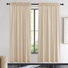 image:imageNICETOWN 96 inch Long Brown Velvet Curtains Extra Wide W62 x L96 Luxury Soft Thermal Insulated Room Darkening Heavy Duty Velvet Drapes for Sliding Glass Door 2 PanelsYellow Series  Beige
