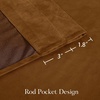 image:imageNICETOWN 96 inch Long Brown Velvet Curtains Extra Wide W62 x L96 Luxury Soft Thermal Insulated Room Darkening Heavy Duty Velvet Drapes for Sliding Glass Door 2 PanelsYellow Series  Bronze