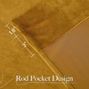 image:imageNICETOWN 96 inch Long Brown Velvet Curtains Extra Wide W62 x L96 Luxury Soft Thermal Insulated Room Darkening Heavy Duty Velvet Drapes for Sliding Glass Door 2 PanelsMustard Gold