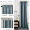 image:imageNICETOWN 96 inch Long Brown Velvet Curtains Extra Wide W62 x L96 Luxury Soft Thermal Insulated Room Darkening Heavy Duty Velvet Drapes for Sliding Glass Door 2 PanelsBlue Series  Stone Blue