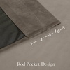 image:imageNICETOWN 96 inch Long Brown Velvet Curtains Extra Wide W62 x L96 Luxury Soft Thermal Insulated Room Darkening Heavy Duty Velvet Drapes for Sliding Glass Door 2 PanelsBrown Series  Taupe