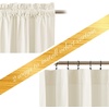 image:imageNICETOWN 96 inch Long Brown Velvet Curtains Extra Wide W62 x L96 Luxury Soft Thermal Insulated Room Darkening Heavy Duty Velvet Drapes for Sliding Glass Door 2 PanelsWhite Series  Ivory White