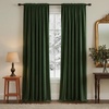 image:imageNICETOWN 96 inch Long Brown Velvet Curtains Extra Wide W62 x L96 Luxury Soft Thermal Insulated Room Darkening Heavy Duty Velvet Drapes for Sliding Glass Door 2 PanelsGreen Series  Single Rod Pocket  Dark Green