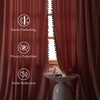 image:imageNICETOWN 96 inch Long Brown Velvet Curtains Extra Wide W62 x L96 Luxury Soft Thermal Insulated Room Darkening Heavy Duty Velvet Drapes for Sliding Glass Door 2 Panels3  Pom Pom  Blush Pink