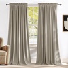 image:imageNICETOWN 96 inch Long Brown Velvet Curtains Extra Wide W62 x L96 Luxury Soft Thermal Insulated Room Darkening Heavy Duty Velvet Drapes for Sliding Glass Door 2 PanelsBrown Series  Camel