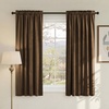 image:imageNICETOWN 96 inch Long Brown Velvet Curtains Extra Wide W62 x L96 Luxury Soft Thermal Insulated Room Darkening Heavy Duty Velvet Drapes for Sliding Glass Door 2 PanelsBrown Series  Brown