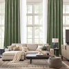 image:imageNICETOWN 96 inch Long Brown Velvet Curtains Extra Wide W62 x L96 Luxury Soft Thermal Insulated Room Darkening Heavy Duty Velvet Drapes for Sliding Glass Door 2 PanelsGreen Series  Sage Green