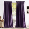 image:imageNICETOWN 96 inch Long Brown Velvet Curtains Extra Wide W62 x L96 Luxury Soft Thermal Insulated Room Darkening Heavy Duty Velvet Drapes for Sliding Glass Door 2 PanelsPurple Series  Purple