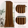 image:imageNICETOWN 96 inch Long Brown Velvet Curtains Extra Wide W62 x L96 Luxury Soft Thermal Insulated Room Darkening Heavy Duty Velvet Drapes for Sliding Glass Door 2 PanelsYellow Series  Bronze