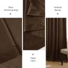 image:imageNICETOWN 96 inch Long Brown Velvet Curtains Extra Wide W62 x L96 Luxury Soft Thermal Insulated Room Darkening Heavy Duty Velvet Drapes for Sliding Glass Door 2 PanelsBrown Series  Brown