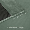 image:imageNICETOWN 96 inch Long Brown Velvet Curtains Extra Wide W62 x L96 Luxury Soft Thermal Insulated Room Darkening Heavy Duty Velvet Drapes for Sliding Glass Door 2 PanelsGreen Series  Seafoam Green