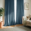 image:imageNICETOWN 96 inch Long Brown Velvet Curtains Extra Wide W62 x L96 Luxury Soft Thermal Insulated Room Darkening Heavy Duty Velvet Drapes for Sliding Glass Door 2 Panels3  Pom Pom  Slate Blue