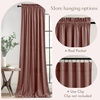 image:imageNICETOWN 96 inch Long Brown Velvet Curtains Extra Wide W62 x L96 Luxury Soft Thermal Insulated Room Darkening Heavy Duty Velvet Drapes for Sliding Glass Door 2 PanelsPink Series  Dusty Rose Pink