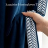 image:imageNICETOWN 96 inch Long Brown Velvet Curtains Extra Wide W62 x L96 Luxury Soft Thermal Insulated Room Darkening Heavy Duty Velvet Drapes for Sliding Glass Door 2 Panels1  Embroidered Trim  Navy Blue