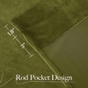 image:imageNICETOWN 96 inch Long Brown Velvet Curtains Extra Wide W62 x L96 Luxury Soft Thermal Insulated Room Darkening Heavy Duty Velvet Drapes for Sliding Glass Door 2 PanelsGreen Series  Moss Green