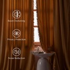 image:imageNICETOWN 96 inch Long Brown Velvet Curtains Extra Wide W62 x L96 Luxury Soft Thermal Insulated Room Darkening Heavy Duty Velvet Drapes for Sliding Glass Door 2 Panels3  Pom Pom  Mustard Gold