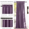 image:imageNICETOWN 96 inch Long Brown Velvet Curtains Extra Wide W62 x L96 Luxury Soft Thermal Insulated Room Darkening Heavy Duty Velvet Drapes for Sliding Glass Door 2 PanelsPurple Series  Lavender Purple