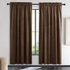 image:imageNICETOWN 96 inch Long Brown Velvet Curtains Extra Wide W62 x L96 Luxury Soft Thermal Insulated Room Darkening Heavy Duty Velvet Drapes for Sliding Glass Door 2 PanelsBrown Series  Brown