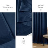 image:imageNICETOWN 96 inch Long Brown Velvet Curtains Extra Wide W62 x L96 Luxury Soft Thermal Insulated Room Darkening Heavy Duty Velvet Drapes for Sliding Glass Door 2 PanelsBlue Series  Navy Blue