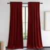 image:imageNICETOWN 96 inch Long Brown Velvet Curtains Extra Wide W62 x L96 Luxury Soft Thermal Insulated Room Darkening Heavy Duty Velvet Drapes for Sliding Glass Door 2 PanelsRed Series  Red