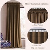 image:imageNICETOWN 96 inch Long Brown Velvet Curtains Extra Wide W62 x L96 Luxury Soft Thermal Insulated Room Darkening Heavy Duty Velvet Drapes for Sliding Glass Door 2 PanelsBrown Series  Brown