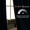 image:imageNICETOWN 96 inch Long Brown Velvet Curtains Extra Wide W62 x L96 Luxury Soft Thermal Insulated Room Darkening Heavy Duty Velvet Drapes for Sliding Glass Door 2 PanelsSlate Blue