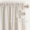 image:imageNICETOWN 96 inch Long Brown Velvet Curtains Extra Wide W62 x L96 Luxury Soft Thermal Insulated Room Darkening Heavy Duty Velvet Drapes for Sliding Glass Door 2 Panels3  Pom Pom  Ivory White