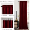 image:imageNICETOWN 96 inch Long Brown Velvet Curtains Extra Wide W62 x L96 Luxury Soft Thermal Insulated Room Darkening Heavy Duty Velvet Drapes for Sliding Glass Door 2 PanelsRed Series  Red