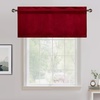image:imageNICETOWN 96 inch Long Brown Velvet Curtains Extra Wide W62 x L96 Luxury Soft Thermal Insulated Room Darkening Heavy Duty Velvet Drapes for Sliding Glass Door 2 PanelsRed Series  Red