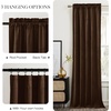 image:imageNICETOWN 96 inch Long Brown Velvet Curtains Extra Wide W62 x L96 Luxury Soft Thermal Insulated Room Darkening Heavy Duty Velvet Drapes for Sliding Glass Door 2 PanelsBrown Series  Brown