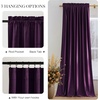 image:imageNICETOWN 96 inch Long Brown Velvet Curtains Extra Wide W62 x L96 Luxury Soft Thermal Insulated Room Darkening Heavy Duty Velvet Drapes for Sliding Glass Door 2 PanelsPurple Series  Dark Purple