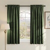 image:imageNICETOWN 96 inch Long Brown Velvet Curtains Extra Wide W62 x L96 Luxury Soft Thermal Insulated Room Darkening Heavy Duty Velvet Drapes for Sliding Glass Door 2 PanelsGreen Series  Olive Green