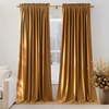 image:imageNICETOWN 96 inch Long Brown Velvet Curtains Extra Wide W62 x L96 Luxury Soft Thermal Insulated Room Darkening Heavy Duty Velvet Drapes for Sliding Glass Door 2 PanelsYellow Series  Mustard Yellow