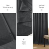 image:imageNICETOWN 96 inch Long Brown Velvet Curtains Extra Wide W62 x L96 Luxury Soft Thermal Insulated Room Darkening Heavy Duty Velvet Drapes for Sliding Glass Door 2 PanelsGrey Series  Grey