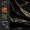 image:imageNICETOWN 96 inch Long Brown Velvet Curtains Extra Wide W62 x L96 Luxury Soft Thermal Insulated Room Darkening Heavy Duty Velvet Drapes for Sliding Glass Door 2 Panels2  Leaf Pattern  Black