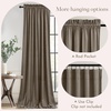 image:imageNICETOWN 96 inch Long Brown Velvet Curtains Extra Wide W62 x L96 Luxury Soft Thermal Insulated Room Darkening Heavy Duty Velvet Drapes for Sliding Glass Door 2 PanelsBrown Series  Taupe